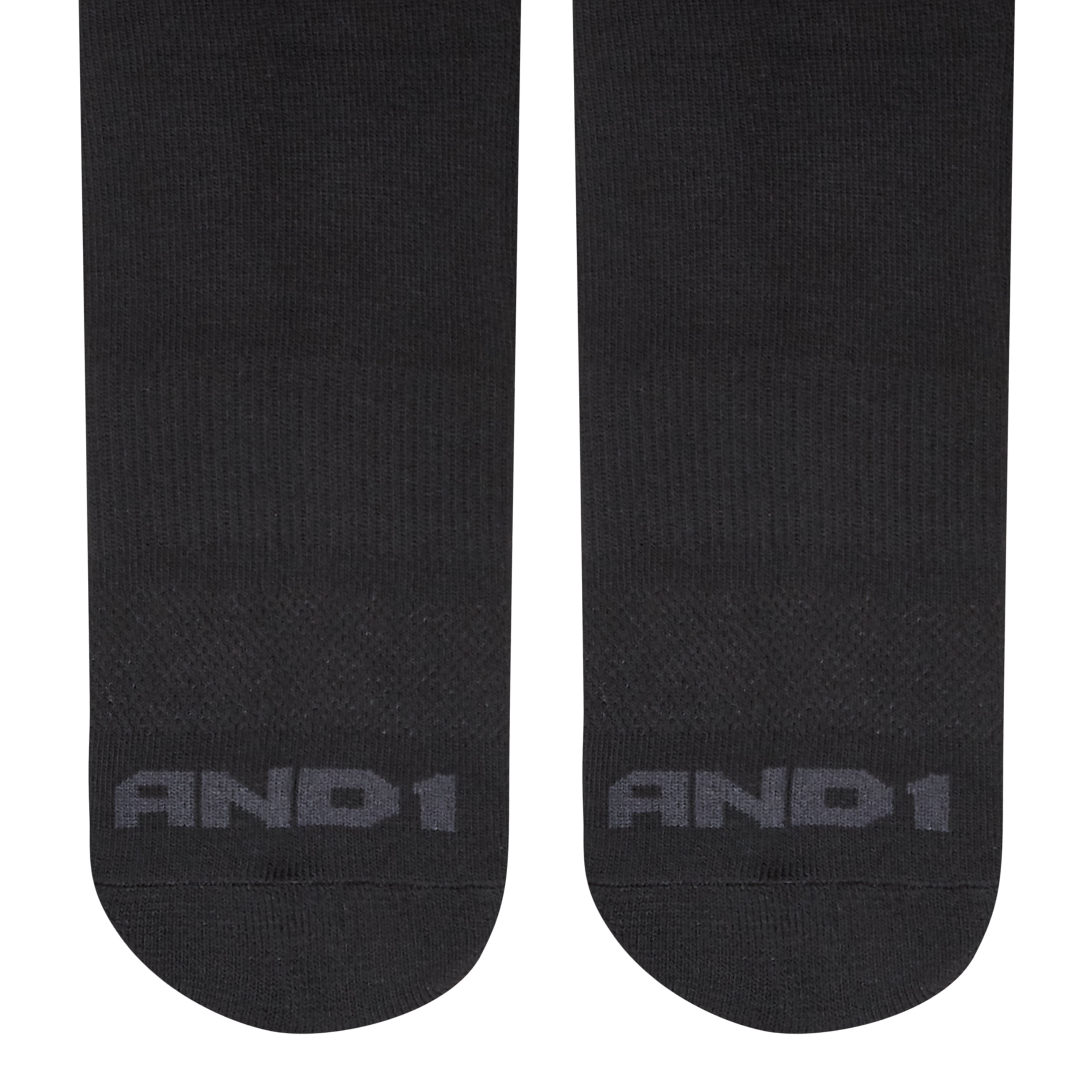 AND1 Men's Socks, Performance Cushion Crew Socks, 6-Pack