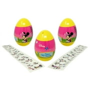 Minnie Mouse Eggs with Temporary Tattoos (3 Pack) - 40 Tattoos Each, 4.5 Inches Tall Easter Favors