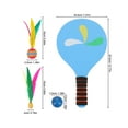 thumbnail image 2 of UPOUART Badminton Rackets for Rackets Sky-blue Wood Sponge for Backyard Games, 2 of 6