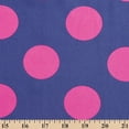 thumbnail image 4 of Polka Dot Extra Large Printed Fabric Royal Blue / Fuchsia 100% Cotton 58/60" Wide Sold By The Yard, 4 of 4