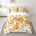 thumbnail image 2 of jejeloiu Autumn Harvest Pumpkin 7pcs Bedding Comforter Set,Hello Fall Queen Bedding Sets,Rustic Flower Floral Daisy Queen Sheet Sets For Men Women,Microfiber Bedroom Decor Reversible, 2 of 8