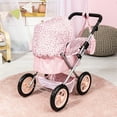 thumbnail image 3 of Bayer Design Doll Pink Trendy Pram W/ Shoulder Bag, Adjustable Handle, Shopping Basket, Easy to Fold, Children Ages 3+, 3 of 5