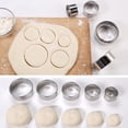 thumbnail image 3 of 5-Piece Stainless Steel Round Cookie Biscuit Cutters Set, Graduated Sizes for Pastries, Dough, Doughnuts, 3 of 5