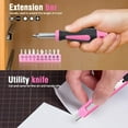 thumbnail image 4 of 23 piece manual tool set with storage box, carbon steel pink tools for home, dormitory, and office maintenance, tool kit, plastic storage box, car tool set, 4 of 6