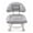 gray, variant on Rolling Low Stool with Backrest,Padded Seat & Silent Casters,360 ° Swivel Mobility for Home,Office,Studio,Garage and Workshops,Comfortable and Mobile