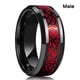 thumbnail image 2 of Anillo para parejas con rubíes en forma de corazón para hombres y mujeres, 2 of 5