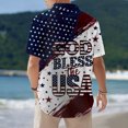 thumbnail image 6 of Ankishi Patriotic Button Up Shirts For Men Flag 250 Years Short Sleeve Casual Button Up Hawaiian Shirts for Leisure, 6 of 8