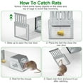 thumbnail image 4 of Imountek 2Pcs Humane Mouse & Rat Trap Cage, 11 Inches Automatic Continuous Reusable Rodent Trap, 4 of 7