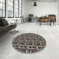 thumbnail image 3 of Ahgly Company Indoor Square Patterned Khaki Green Area Rugs, 6' Square, 3 of 6