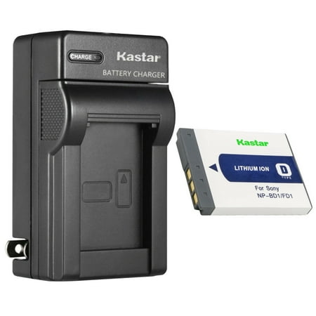 Kastar 1Pack Battery and AC Wall Charger Replacement for Sony NP-BD1 Battery Sony BC-CSD BC-CS3 Charger Sony Cyber-shot DSC-T300 Cyber-shot DSC-T500 Cyber-shot DSC-T700 Cyber-shot DSC-T900 Camera