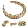 thumbnail image 3 of Unique Bargains 1 Pc Classic Foam Raffia Straw Headband for Women for Girls 5.91"x1.18" Brown, 3 of 6