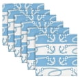 thumbnail image 3 of Iauyy Satin Napkins Set of 1- Light Blue-anchor Stripe DIY Printing Decoration Cloth Napkin- Easy Care for Home/Party, 3 of 8