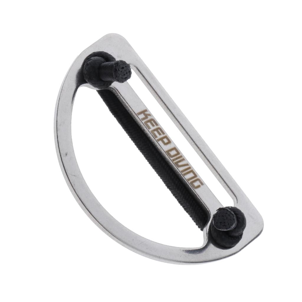 harayaa 2xDiving Metal D Ring Sliding Bar Strap Adjuster Buckles Slider 5cm Webbing