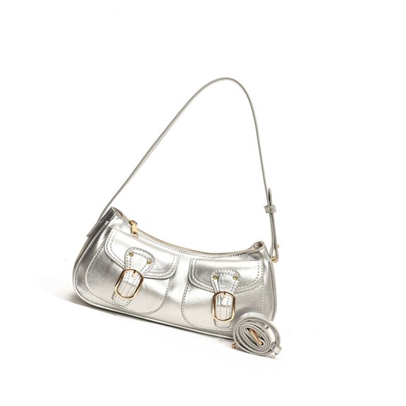 Huhudde Unique Small Crossbody Bag Fashionable Armpit Purse PU Leather Shoulder Bags for Commuting and Social Event