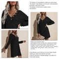 thumbnail image 1 of Mini Vestido Con Escote En V Profundo, Transpirable, Cómodo, Suave, Suelto, Con Cuello De Botón, Vestido A Media Pierna Para La Vida Diaria, 1 of 6