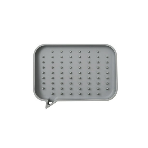 Toystoory Soporte de silicona para baño, ducha antideslizante, de almacenamiento, encimera, caja de drenaje de reutilizable, bandeja Almacenamiento y organización del hogar Gris Toystoory HA063313-05
