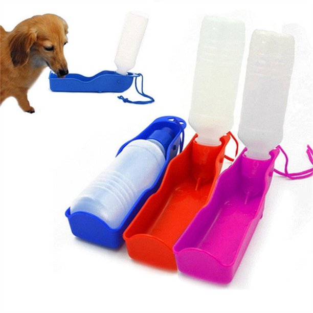 250/500ML Portable Pet Dog Cat Outdoor Travel Water Bowl Bottle Feeder