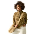 thumbnail image 4 of Regatta Womens Frankie Leopard Print Half Zip Fleece Top, 4 of 5