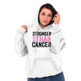 thumbnail image 5 of Stronger Than Breast Cancer Warrior Hoodie Sweatshirt Women Brisco Brands X, 5 of 6