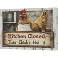 thumbnail image 2 of HFDF Farmhouse Chicken Wall Art Funny Kitchen Sign Quotes Pictures Wall Decor Rustic Rooster Canvas Prints Painting Artwork Decoration for Kitchen Restaurant Dining Room 10x8inch Framed, 2 of 6