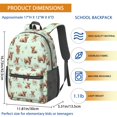 thumbnail image 3 of Highland Cow and Leaf Print 17" Waterproof Oxford School Backpacks for Teens, S-Shape Padded Straps, for School, Travel, Hiking, Camping, 3 of 5