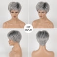 thumbnail image 4 of TG Gradient Silver Gray Short Wig, Synthetic Wig for Women, 4 of 4