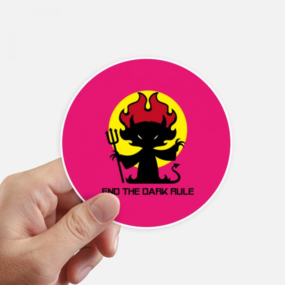 End Dark Rules Art Deco Fashion Sticker Round Wall Suitcase Laptop Label Bumper