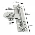 thumbnail image 4 of 4 Inch Hardware Door Lock Stainless Steel Barrel Bolt Latch Padlock Clasp Set Brushed Locking Door For Window Drawer Cupboard, 4 of 6