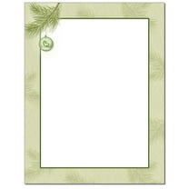 Pine Branch Letterhead Printer & Copy Christmas, Holiday Paper, 100 Sheets per Pack