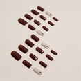 thumbnail image 3 of Fofosbeauty 24pcs Press on False Nails Tips, Coffin Fake Acrylic Nails, Autumn Caramel Little Heart, 3 of 10