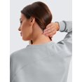 thumbnail image 5 of Sudadera CRZ YOGA SoftAura con cuello redondo y manga larga para mujer, gris, talla M, 5 of 5