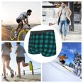 thumbnail image 4 of Fotbe Teal On Black Plaid Calzoncillos Tipo Boxer con Bolsa de Soporte Total para Hombre, X-Temp Fresco, Transpirable y de Secado Rápido-Medium, 4 of 5