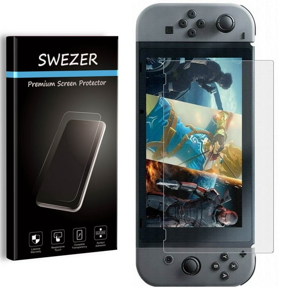 Nintendo Switch [2-PACK] SWEZER Tempered Glass Anti-Blue Light Screen Protector, 9H, Anti-Scratch, Anti-Bubble, Anti-Fingerprint