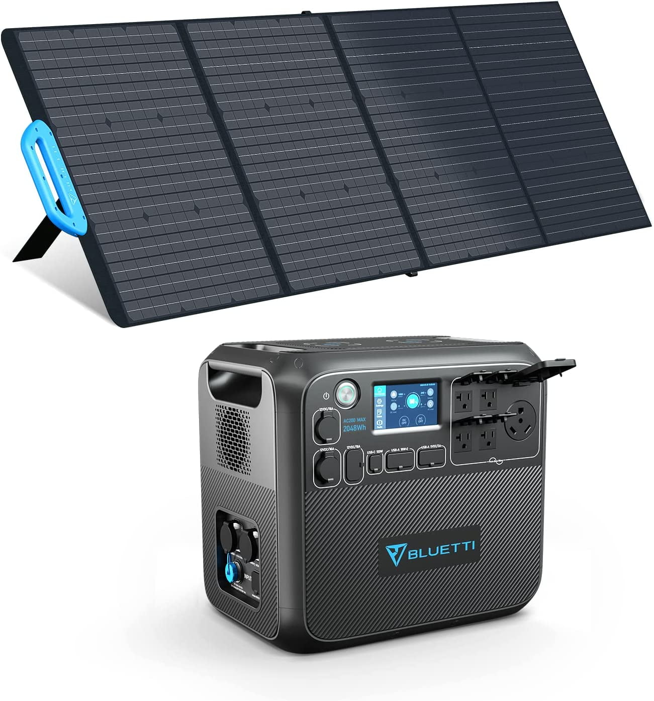 BLUETTI SP200 200w Solar Panel for  EB3A/AC180/AC70/EB70S/AC200MAX/AC300/AC200P/EB240 Power Station,Portable  Foldable Solar Panel Power Backup for