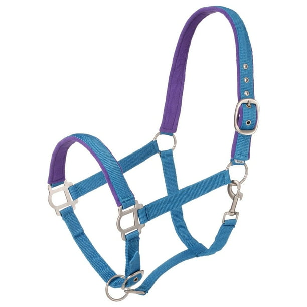 Tough 1 Nylon Padded Horse Halter With Satin Hardware Snap Throat