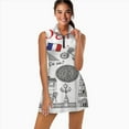 thumbnail image 2 of Paris Sketch Hand Drawn Sports Dresses Women Tennis Dress Outdoor Badminton Golf Quick-Drying And Breathable Sports Dress, 2 of 4