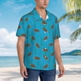 thumbnail image 5 of Fotbe Sea Turtle Hawaiian Shirt for Men Unisex Summer Beach Casual Short Sleeve Cotton Linen Button Down Shirts-Large, 5 of 9