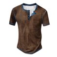 thumbnail image 1 of Playeras Lisas Para Hombre, Camiseta De Manga Corta Con Botones Para Tiempo Libre A La Moda Para Hombre, 1 of 3