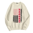 thumbnail image 4 of Men's Valentine's Day Sweatshirt Long Sleeve Crew Neck Casual Love Heart Print Pullover Sweater, 4 of 4