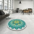 thumbnail image 3 of Ahgly Company Indoor Rectangle Patterned Sea Green Novelty Area Rugs, 2' x 4', 3 of 6