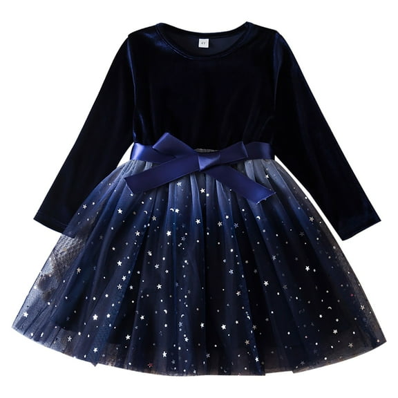 LNMQLPDBS Fit and Flare Dress Christmas Party Dress Toddler Christmas Dress 5t 18month Boy Clothes 5t Boy Christmas Gifts Teen Girls 4t Girl Clothes, Blue 3 Years