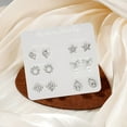 thumbnail image 4 of Minimalist Sterling Silver Stud Earrings Set for Women, Flat Back Understated Luxury Fine Jewelry, Elegant Fashion Accents, 4 of 7