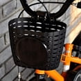 thumbnail image 4 of 2X Kids Bicycle Basket, Children Plastic Front Handlebar Bike Basket for Storage, Black, 4 of 7