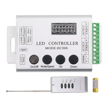 

Xemplaro LED RGB Controller SPI Signal Light Strip Controller for 6803 1903 WS2811 WS2812B 5V to 24V