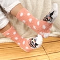 thumbnail image 4 of BambooMN Penguin Socks for Women, Fuzzy Cozy Animal Crew Socks, Warm Gifts, 2 Pairs, 4 of 6