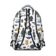 thumbnail image 3 of Police and Helicopter White Pattern Backpack for School, Cute School Bag with Adjustable Shoulder Straps and Padded Back, 15.3"x11"x7.1", 3 of 5