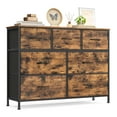 thumbnail image 1 of SONGMICS Commode pour Chambre, Commode à Tiroirs, Acier, MDF, 7 Tiroirs en Tissu Non Tissé, Unité d'Organisation de Rangement, Garde-Robe, Entrée, Brun Rustique et Noir Encre, 1 of 5