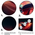 thumbnail image 3 of Designart "Muscle American Car Neon Vibrant Power" Neon Car Art Living Room Set, 3 of 5