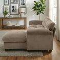thumbnail image 3 of Bonzy Home Modular Sectional Sofa With Ottoman, Ultra‑Comfort Seating – Configurable for Living Room & Family Room; Brown, 3 of 9