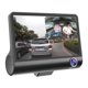 thumbnail image 1 of 4 pulgadas 1080P HD 170° 3 Lentes Coche DVR Dash G-sensor Recorder+Rearview Cam Tmvgtek Accesorios para autos y motos, 1 of 6